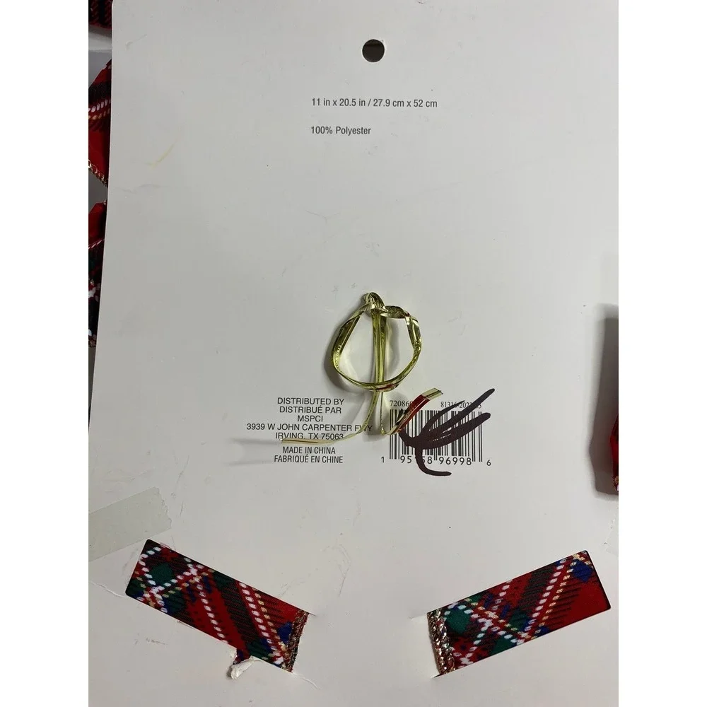Christmas Plaid Wired Ribbon Bows 11